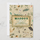 Invitation à la fête d'anniversaire vintage (Devant)