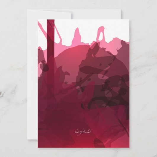 Invitation à la fête d'anniversaire Wine Splash 2 (Dos)