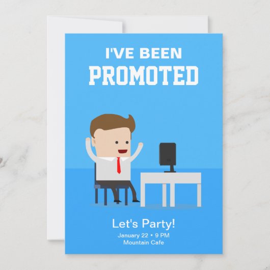 Invitation à la fête d'annonce de promotion profes (Devant)