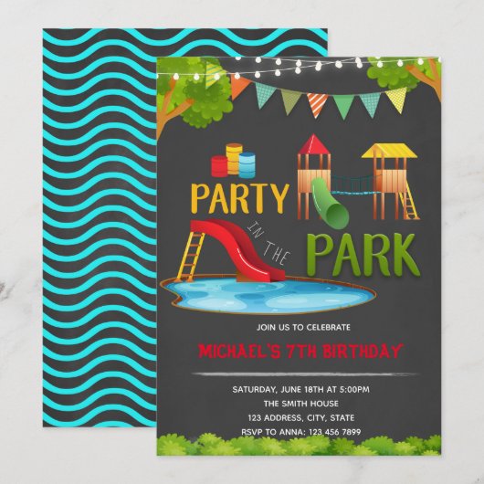 Invitation à la fête dans le parc (Devant / Derrière)