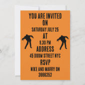 Invitation à la fête d'apocalypse zombie (Dos)