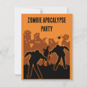 Invitation à la fête d'apocalypse zombie (Devant)