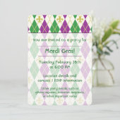 Invitation à la fête d'Argyle de Mardi Gras (Debout devant)