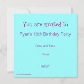 Invitation à la fête Dark Jester (Dos)