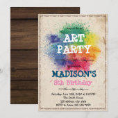 Invitation à la fête d'art au paintball (Devant / Derrière)