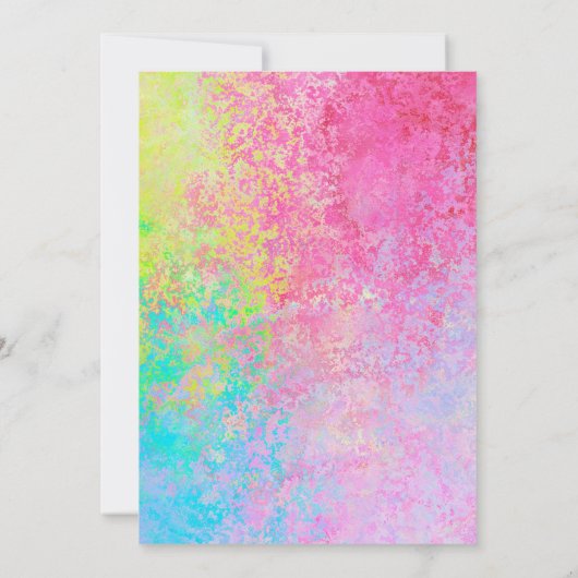 Invitation à la fête d'art avec éclaboussures de p (Dos)