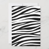Invitation à la fête d'art de zèbre (Dos)