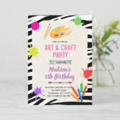Invitation à la fête d'art du zèbre (Debout devant)