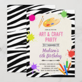 Invitation à la fête d'art du zèbre (Devant / Derrière)