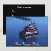 Invitation à la fête d'au revoir Bon Voyage (Devant / Derrière)