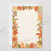 Invitation à la fête d'automne (Dos)