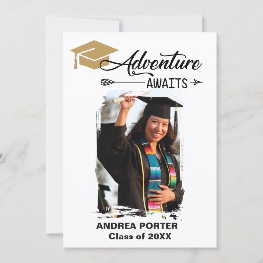 Invitation à la fête d'aventure de fin d'études (Devant)