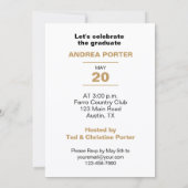 Invitation à la fête d'aventure de fin d'études (Dos)