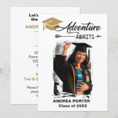 Invitation à la fête d'aventure de fin d'études (Devant / Derrière)