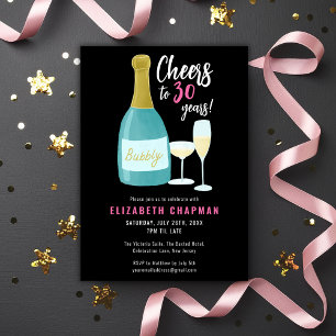 Invitation À la fête de 30 ans pétillante !