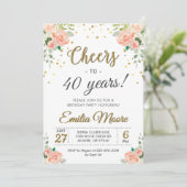 Invitation À la fête de 40 ans Mesdames 40e anniversaire (Debout devant)