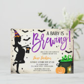 Invitation à la fête de Baby Shower Halloween (Debout devant)