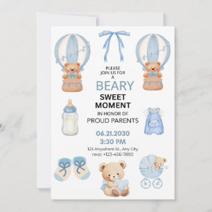 INVITATION À LA FÊTE DE BABY-SHOWER "MOMENT TRES D