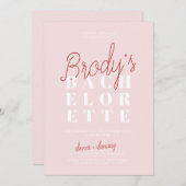 Invitation à la fête de bachelorette - Brody (Devant / Derrière)