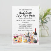Invitation à la fête de Bachelorette Peinture & Si (Debout devant)