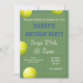 Invitation à la fête de bal de tennis (Devant)