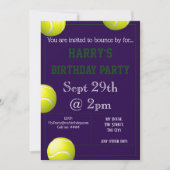 Invitation à la fête de bal de tennis (Devant)