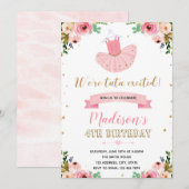 Invitation à la fête de Ballerina (Devant / Derrière)