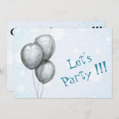 Invitation à la fête de ballon (Devant / Derrière)