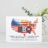 Invitation à la fête de barbecue du Memorial Day (Debout devant)