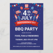 Invitation à la fête de barbecue pour le feu d'art (Devant)