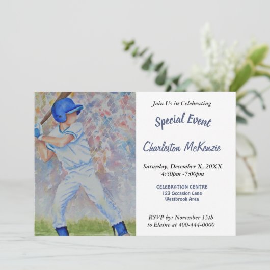 INVITATION À LA FÊTE DE BASEBALL (Debout devant)