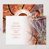 Invitation à la fête de basket-ball pour filles (Devant / Derrière)