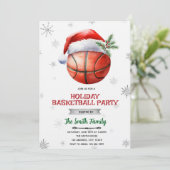 Invitation à la fête de basketball de Noël (Debout devant)