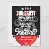 Invitation à la fête de BBQ fumant (Devant)