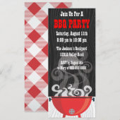 Invitation à la fête de BBQ fumant (Devant / Derrière)