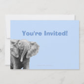 Invitation à la fête de bébé éléphant d'Afrique (Dos)