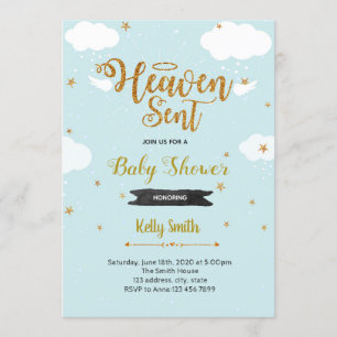 Invitation à la fête de bébé garçon envoyé par le
