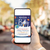 Invitation à la fête de bébé garçon sur le thème d