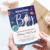 Invitation à la fête de bébé garçon sur le thème d