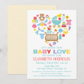 Invitation à la fête de bébé Love Heart (Devant / Derrière)