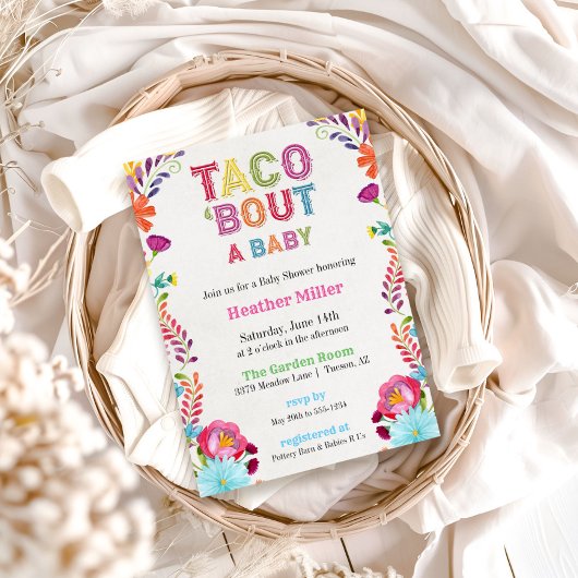 Invitation à la fête de bébé Taco Fiesta