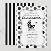 Invitation à la fête de bébé Zèbre (Devant / Derrière)