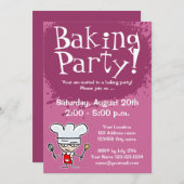 Invitation à la fête de boulangerie| invitations p (Devant / Derrière)