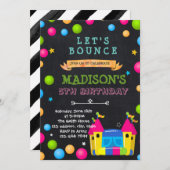 Invitation à la fête de Bounce House (Devant / Derrière)
