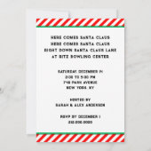 Invitation à la fête de bowling des Fêtes (Dos)