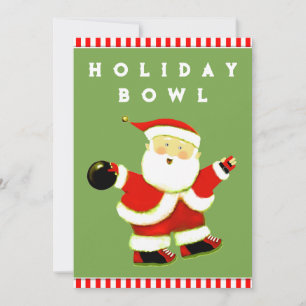 Invitation à la fête de bowling des Fêtes