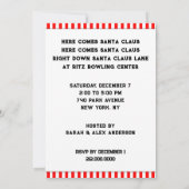 Invitation à la fête de bowling des Fêtes (Dos)