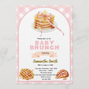 Invitation à la fête de brunch avec des nœuds