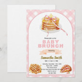 Invitation à la fête de brunch avec des nœuds (Devant / Derrière)