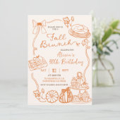 Invitation à la fête de brunch de l'automne (Debout devant)